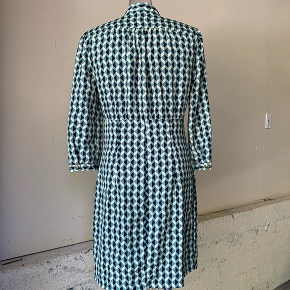 Retro inspired button up shift dress w neck tie - Picture 10 of 16